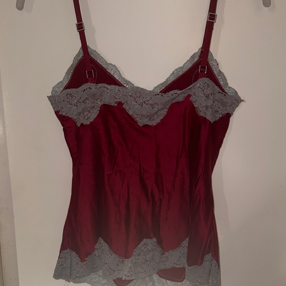 Express Red Camisole with White Lace - Picture 4 of 4